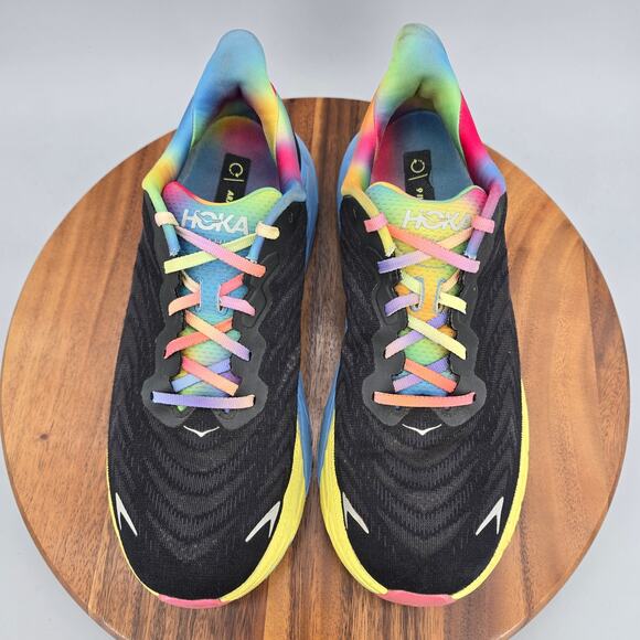Hoka One One Arahi 6 Shoes Mens 10 D Black Rainbow Athletic Running Sneakers - Picture 5 of 8